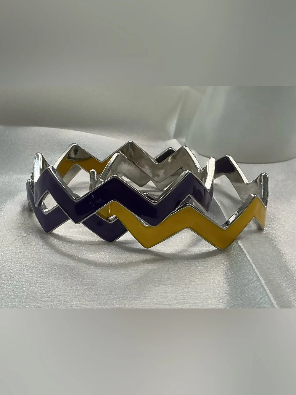 3 PIECE SET OF ENAMELED BANGLE BRACELETS NWOT